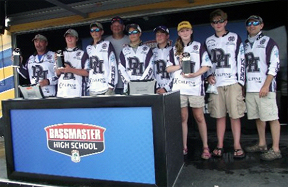 The three Decatur Heritage Christian Academy (DHCA) teams and their boat captains that participated in the very first B,A,S,S, High School Invitational Tournament, July 20, 2013 on Wheeler Lake out of Ingalls Harbor in Decatur, AL.