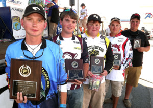 Top Five 15 to 18 year olds. (L-R) Austin Mize, David Gaston, Seth Butts, Zeke Gossett, Jacob Clifton.