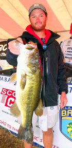 Day 2 lunker went to Shane Powell, Auburn University Bass Club, for a hefty 6.61 pounder.