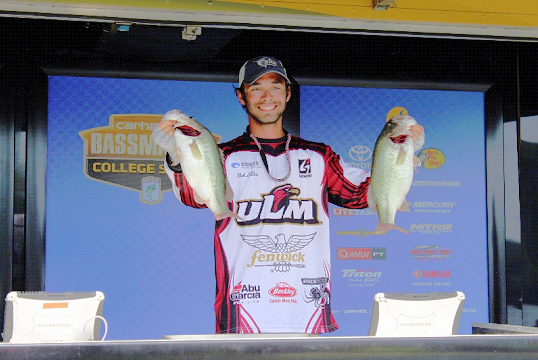 Nick LaDart of the University of Louisiana-Monroe lives just five minutes from Ouachita River and speculates the Carhartt Bassmaster College Series Central Regional will be a flipping match.   Photo by Shaye Baker/Bassmaster
