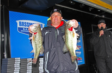 Rob Digh, of Denver, N.C., wins the B.A.S.S. Nation Southern Divisional on Lake Eufaula with a total weight of 54-15. His win qualifies him for the B.A.S.S. Nation Championship on the Ouachita River out of Monroe, La., Nov. 6-8.  Photo by David A. Brown