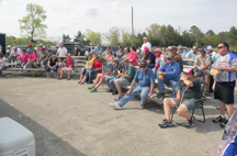 A big crowd of spectators showed up to watch the contestants weigh their Lake Tuscaloosa bass catch. SFN photo