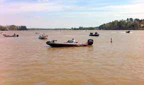 Muddy water and high wind challenged the bass fishermen in the ABN Lake Tuscaloosa tournament. SFN photo