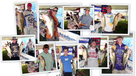 High School students fishing in the Alabama B.A.S.S. Nation tournament on Wheeler June 7, 2014