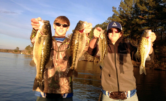 Logan Parks (left) and Lucas Lindsay of the Auburn Anglers Fishing Team will compete in the Costa Bassmaster High School Southern Open to be held on Lake Martin out of Alexander City, Ala., Feb. 14. This event marks the first of three Costa Bassmaster High School Opens to be held this year.  Photo courtesy of Neil Schaffner