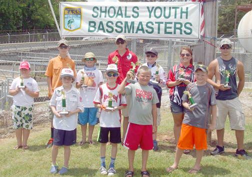 Pictured are the winners in each age division for the SYBM Wilson Lake tournament. SYBM photo