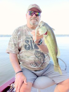 One of the four bass plucked from a school of minnows with the Slider Swimbait. SFN photo