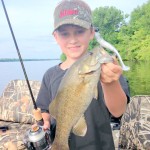 "Little" Whitehead with a good Pickwick smallmouth on the new Slider Swimbait.