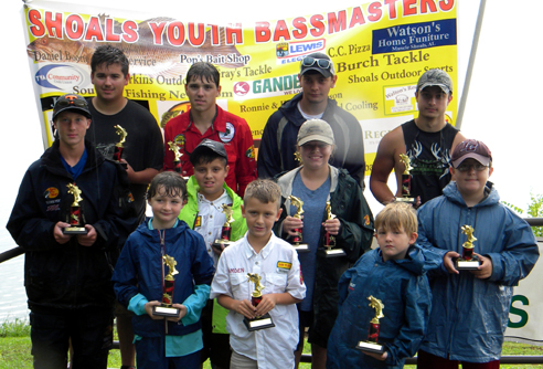 Winners from each age division in the Wilson Lake tournament. SYBM photo
