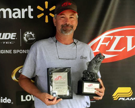 Scott Daughtry of Abbeville, Alabama, weighed a five-bass limit totaling 15 pounds, 3 ounces, Saturday to win the first FLW Bass Fishing League (BFL) Bama Division tournament of 2016 on Lake Martin presented by Navionics. For his victory, Daughtry took home $4,866. FLW Photo