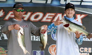 The father /son team of Kenneth and Preston Grover finished the day in second place with 20.80 pounds. ABT photo