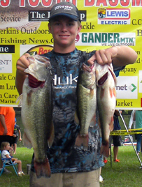 Walker Brown took big fish honors in the tournament with a nice 5-11 largemouth.