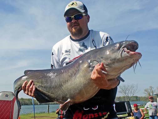 Mike Mitchell with a Tennessee River giant caught during a King Kat event of Pickwick and Wilson lakes.