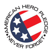 American Hero Round Decal 3x3 1
