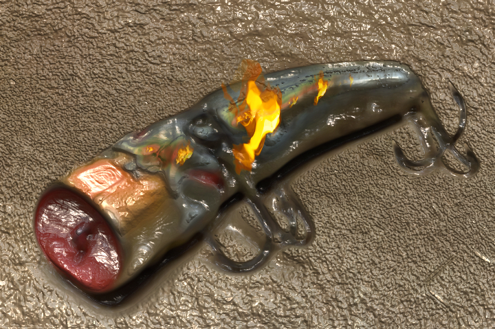 Melted Chug Bug burnt and melted