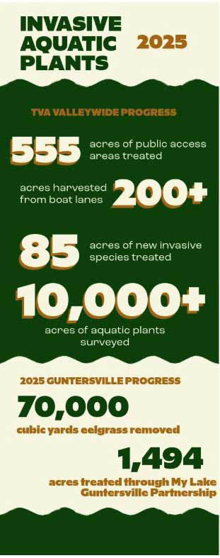 tva progress against invasive aquatic plants in 2025